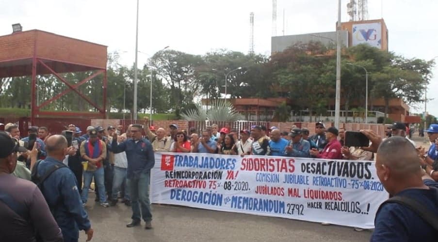 Trabajadores de Guayana exigen a Delcy Rodríguez un aumento salarial