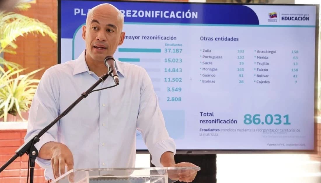Ministro de Educación anuncia plan para nuevo año escolar en Venezuela
