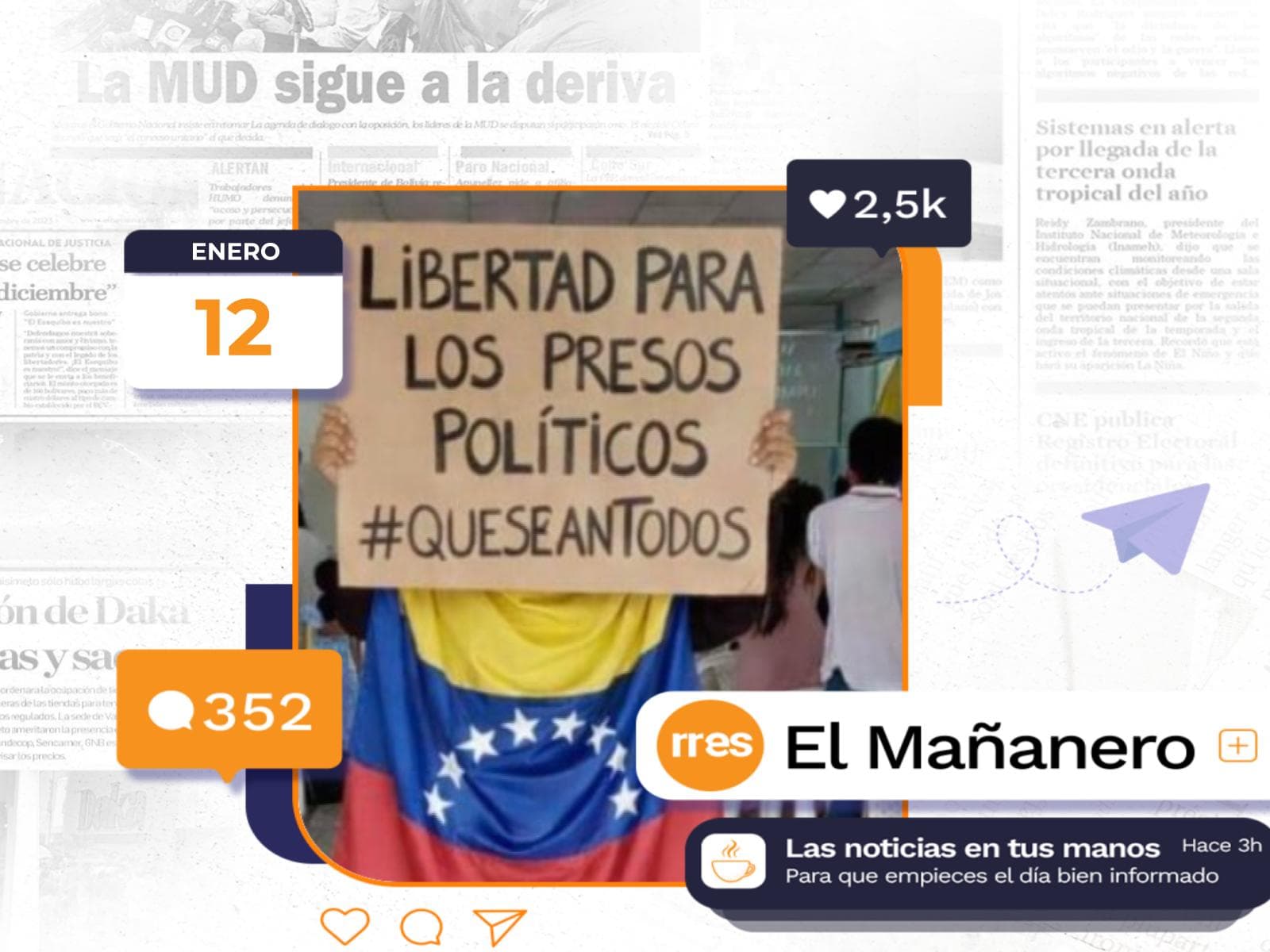 El Mañanero del 12 de enero: Otro preso político fallecido y excarcelaciones dosificadas