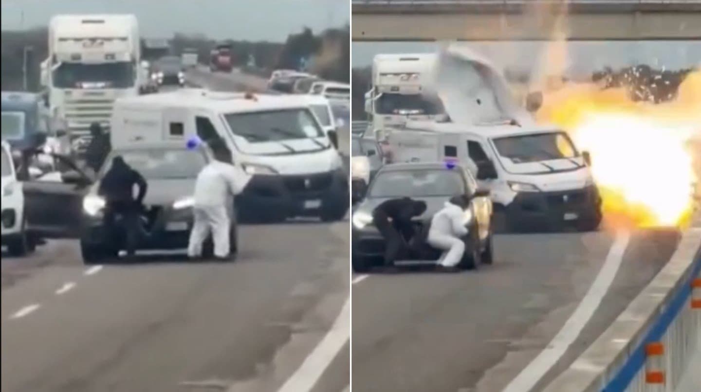 Asalto espectacular a camión blindado sacude Italia: Explosiones y tiroteos