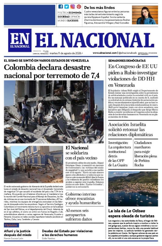 Resumen de las Portadas del Martes 11 de Agosto de 2026 en Venezuela