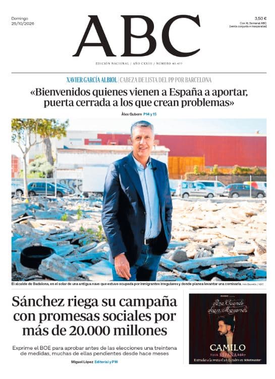 Portadas de la prensa internacional del domingo 25 de octubre de 2026