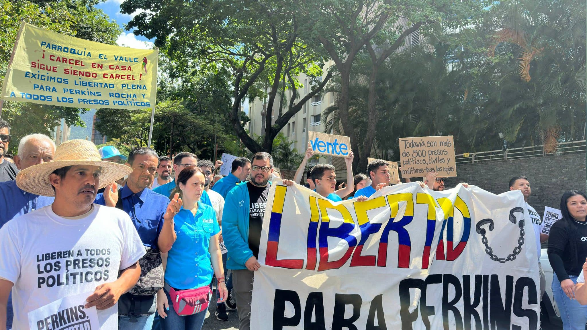 Movilización en Caracas: Exigen libertad para Perkins Rocha y presos políticos