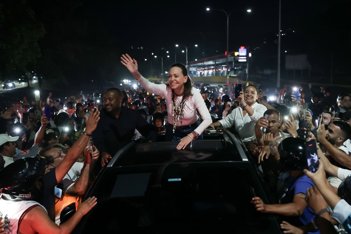 “Te estábamos esperando”: le gritaban a María Corina Machado