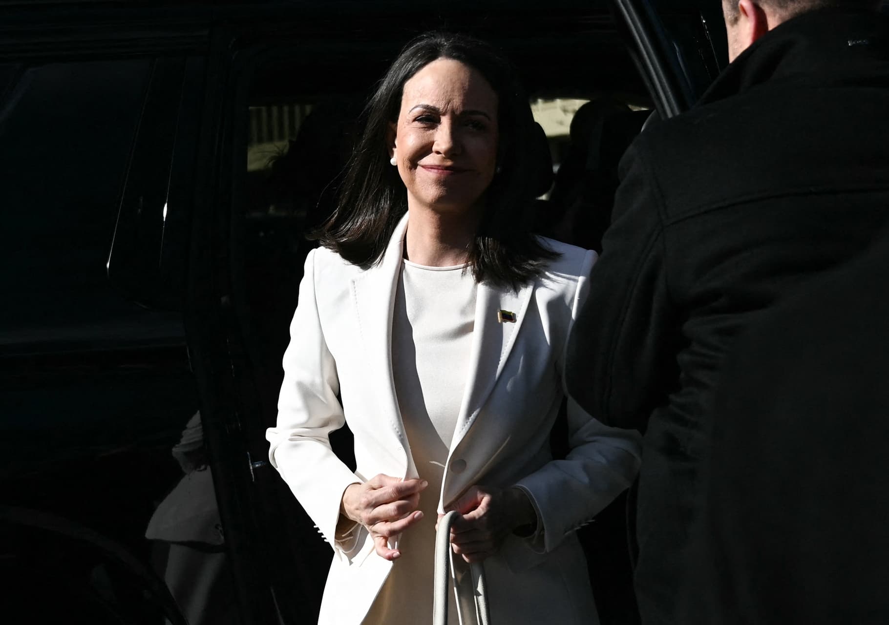 María Corina Machado llega a la Casa Blanca para reunirse con Donald Trump