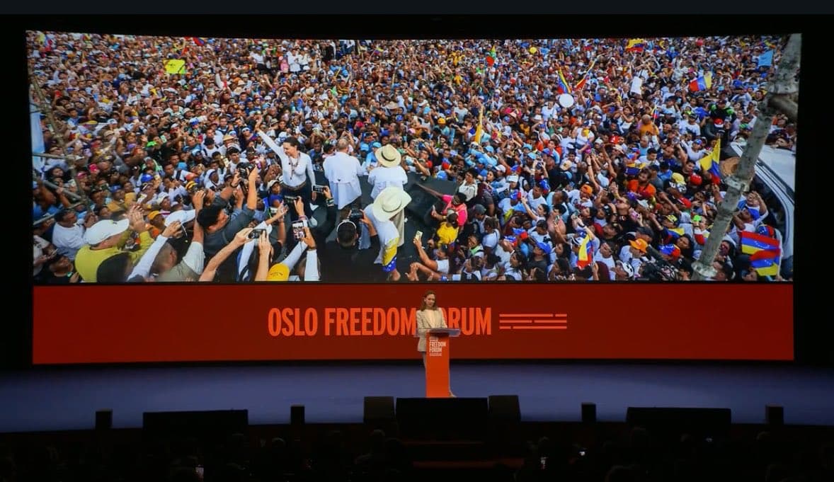María Corina Machado en Oslo: Pide una transición pacífica en Venezuela