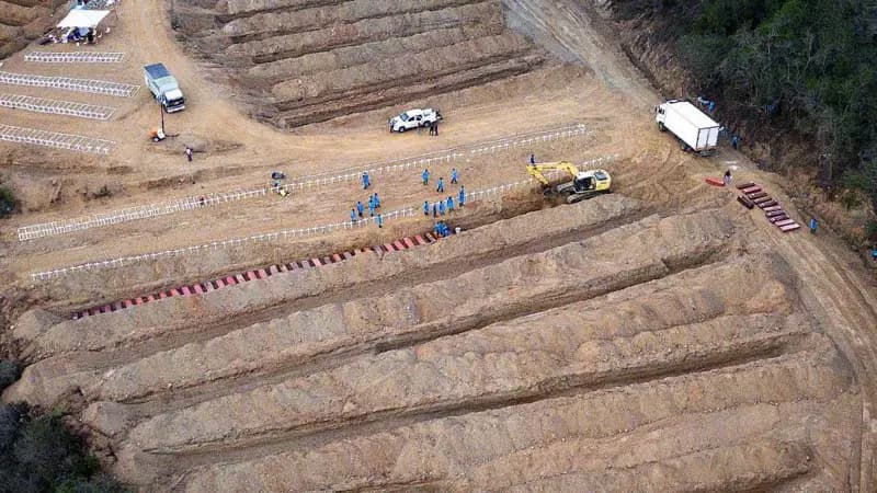 Cementerio de emergencia en Venezuela: una tragedia tras el sismo