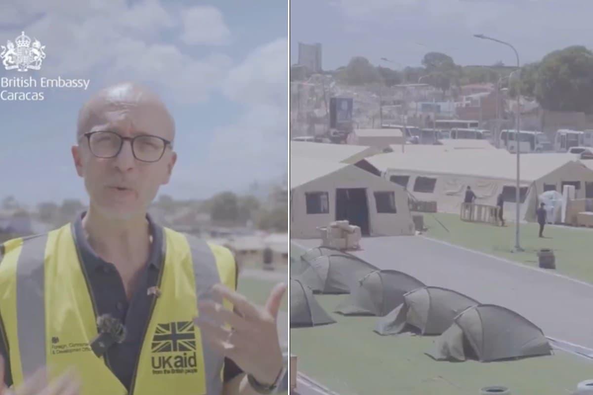 Hospital de campaña del Reino Unido en La Guaira: más de 100 pacientes diarios