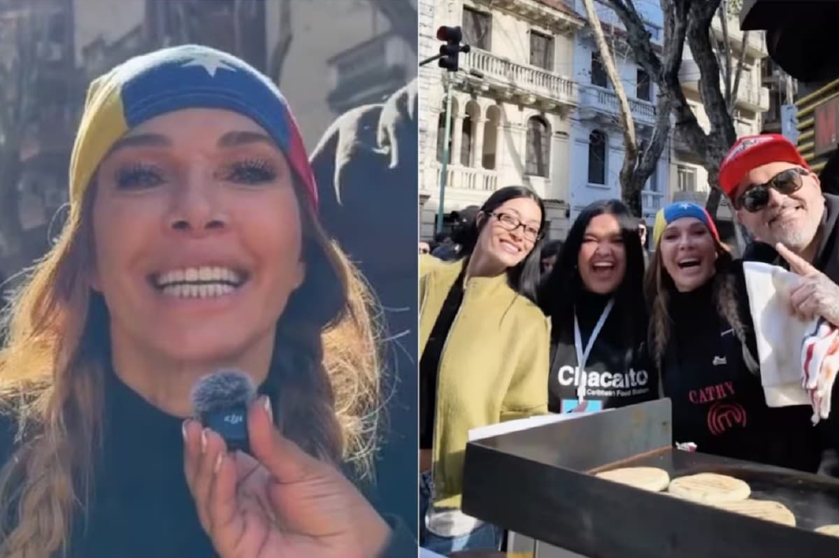Catherine Fulop lidera arepazo en Palermo para apoyar a Venezuela