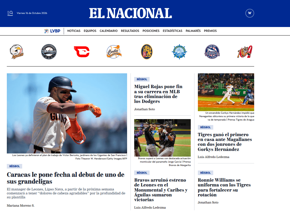 La pasión del beisbol en tiempo real: la nueva experiencia de El Nacional para la LVBP