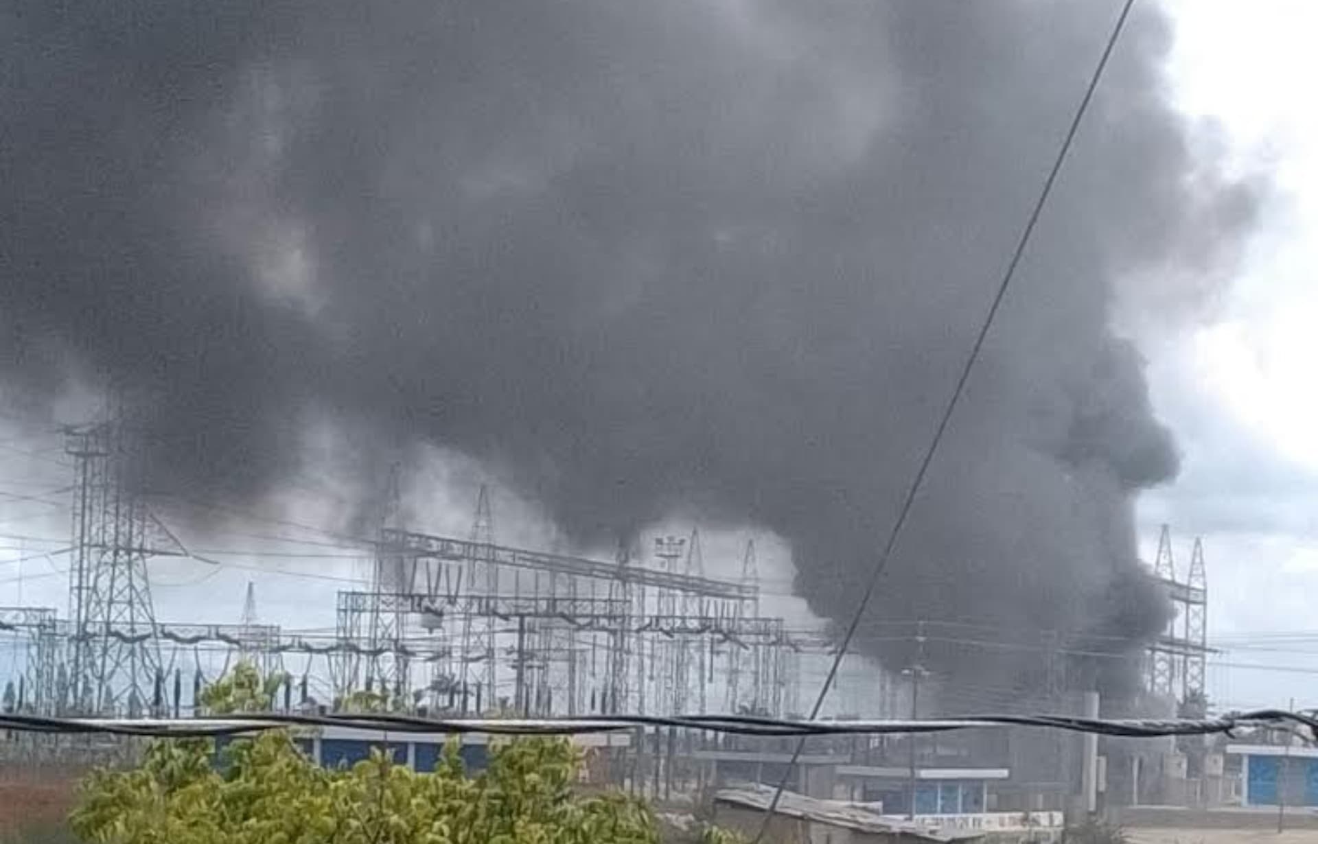 Incendio en la subestación eléctrica El Manzano en Barquisimeto