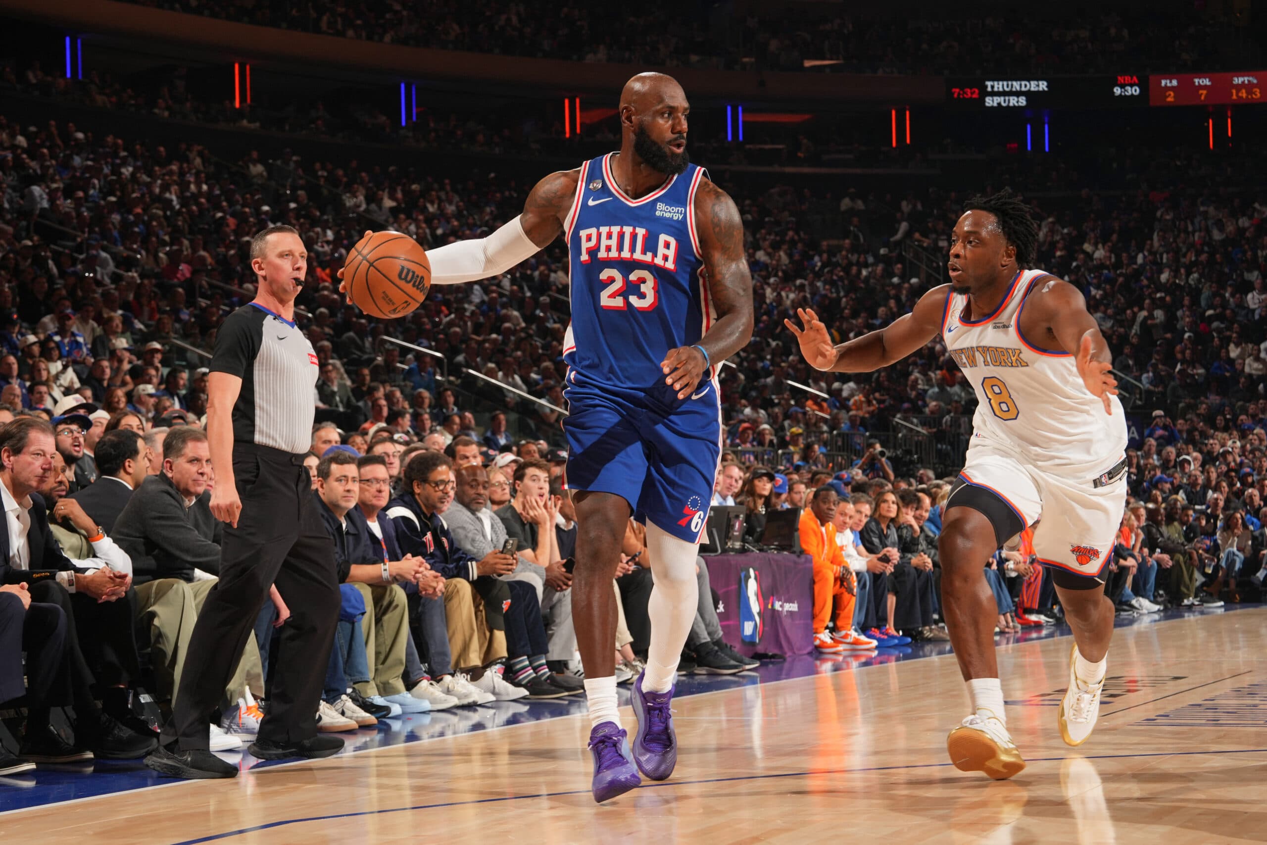 LeBron James y sus Sixers arruinaron la fiesta de los Knicks