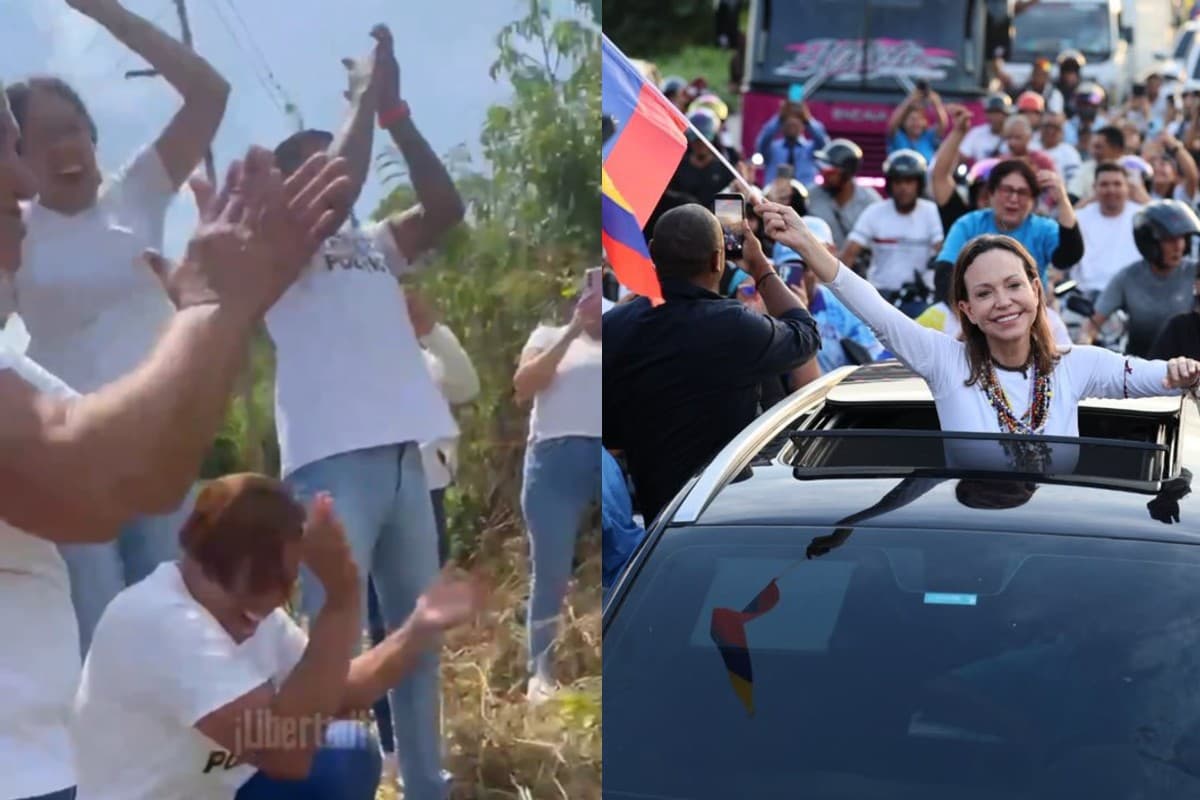 "¡Justicia y libertad!": presos políticos de El Rodeo I celebraron el regreso de María Corina Machado