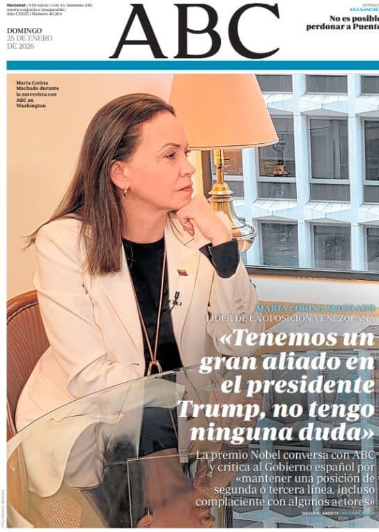 Las portadas internacionales del 25 de enero: Venezuela en el enfoque global