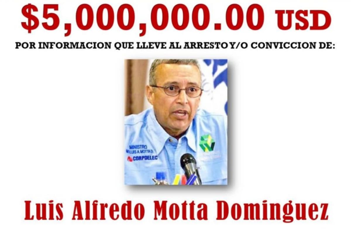 Luis Motta Domínguez: El General Chavista señalado por EE.UU. con $5M