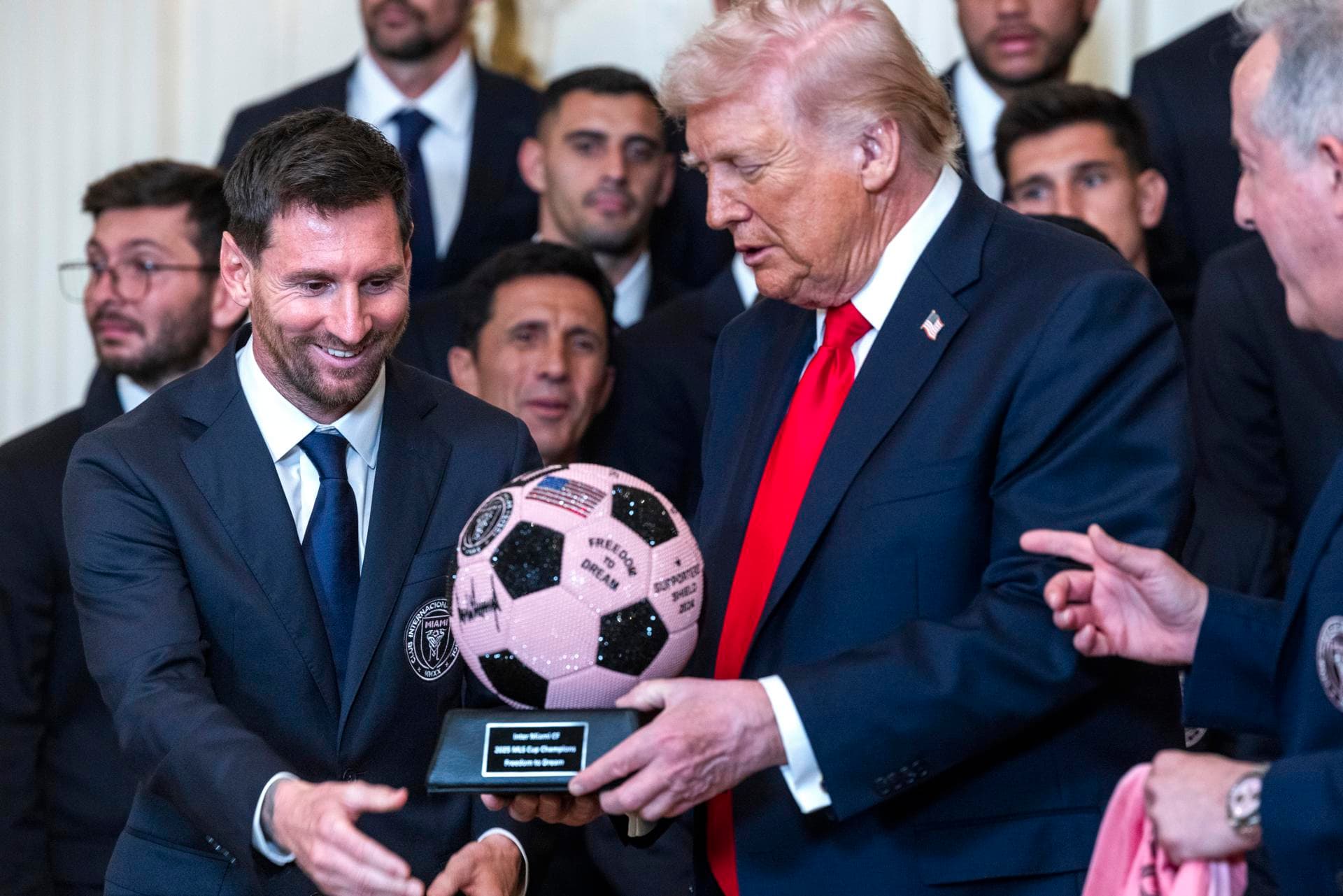 Trump y el debate sobre Messi y Pelé en la Casa Blanca