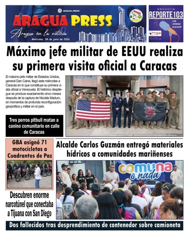 Revive la actualidad: Portadas impactantes de Venezuela del 4 de junio de 2026