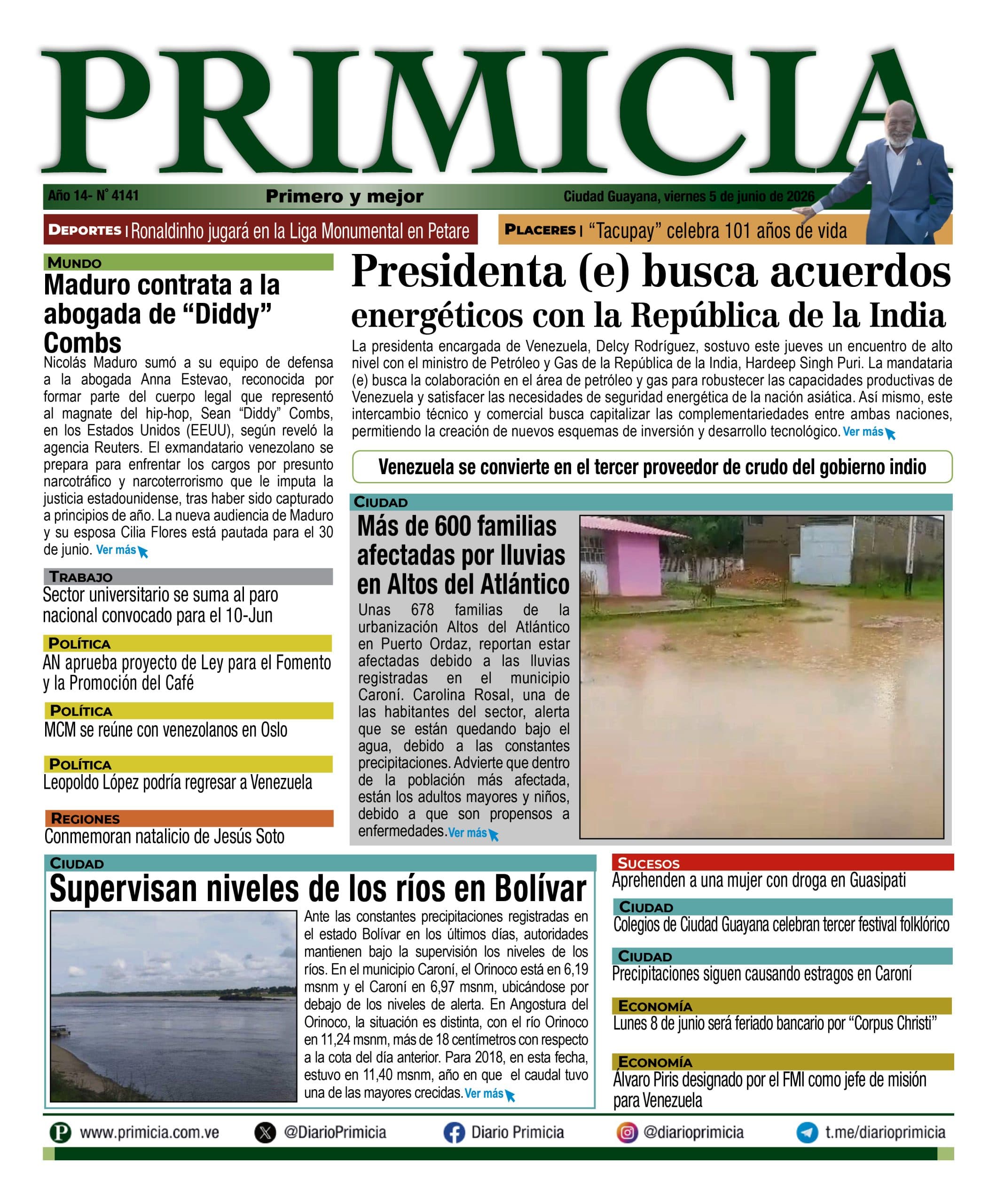 Venezuela en el Radar: Portadas Impactantes del 5 de Junio de 2026