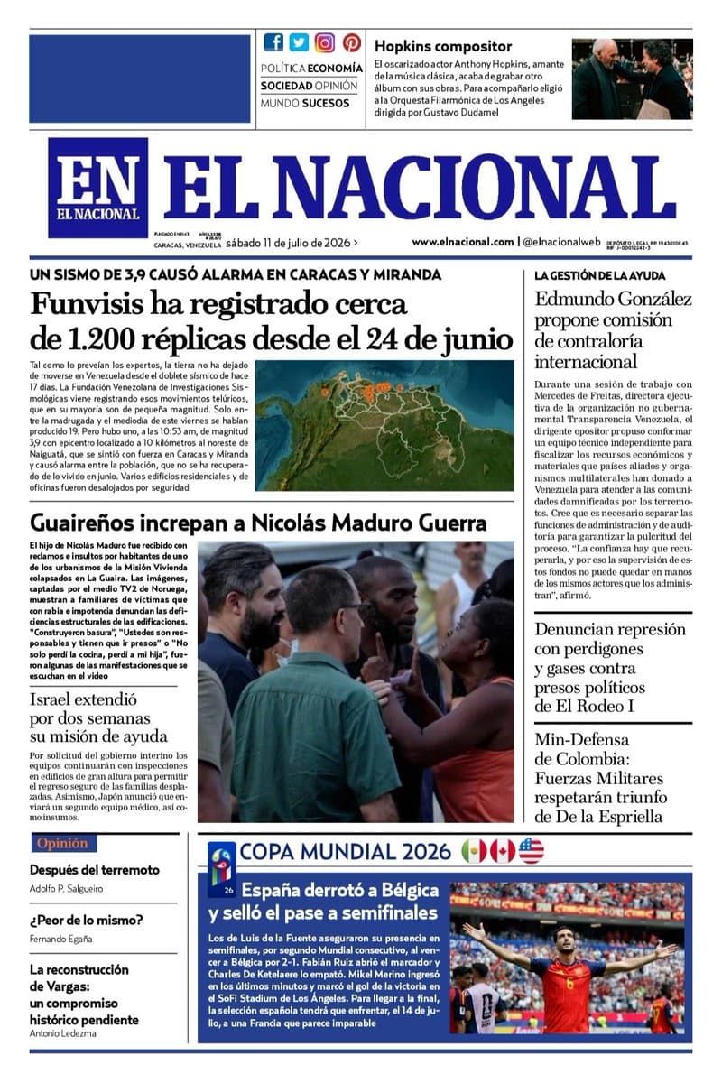 Análisis de las Portadas de Venezuela: Un vistazo al 11 de julio de 2026
