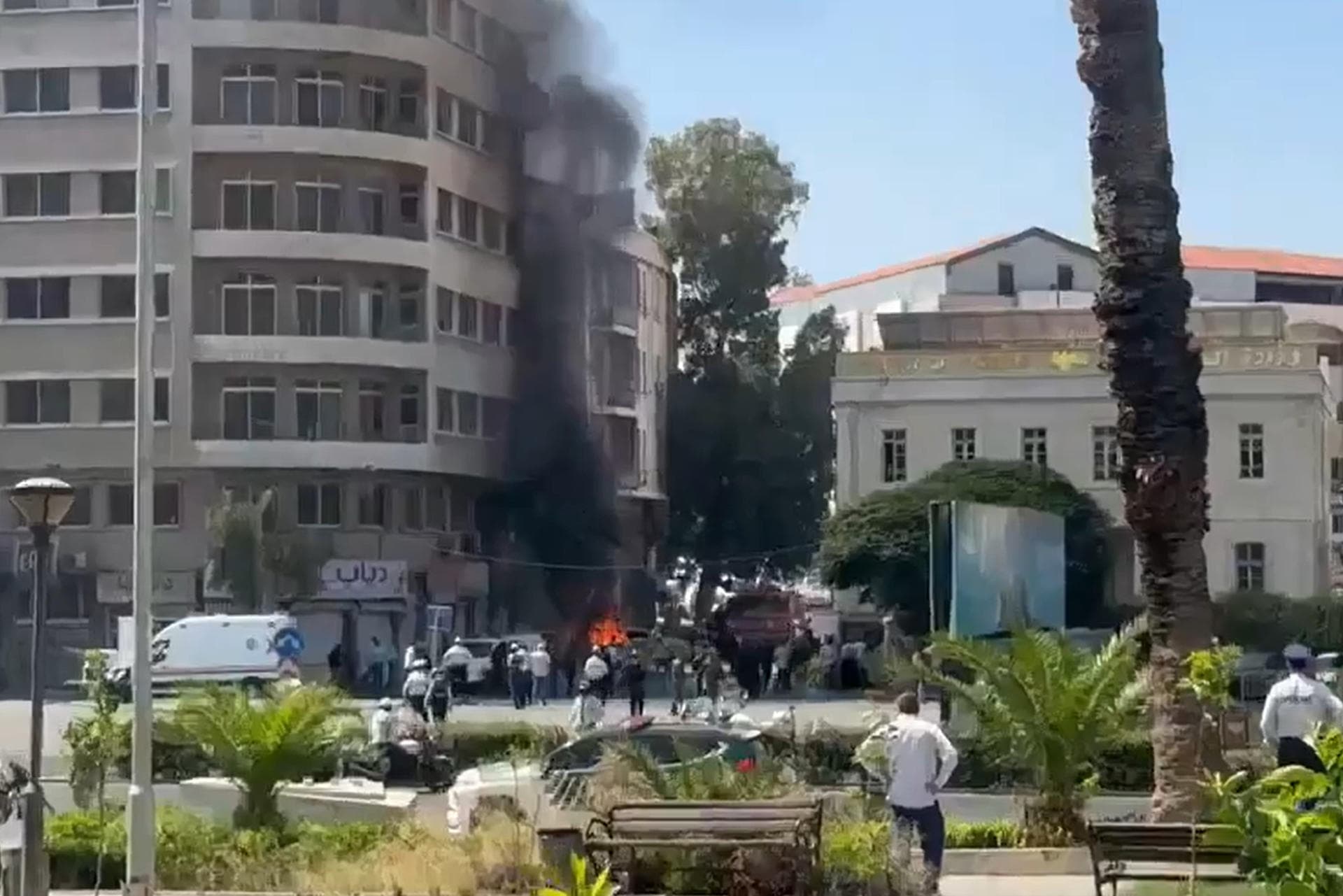 Explosiones en Damasco dejan al menos 18 heridos durante visita de Macron