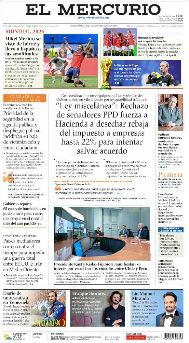 Resonancia de las portadas latinoamericanas del 11 de julio de 2026