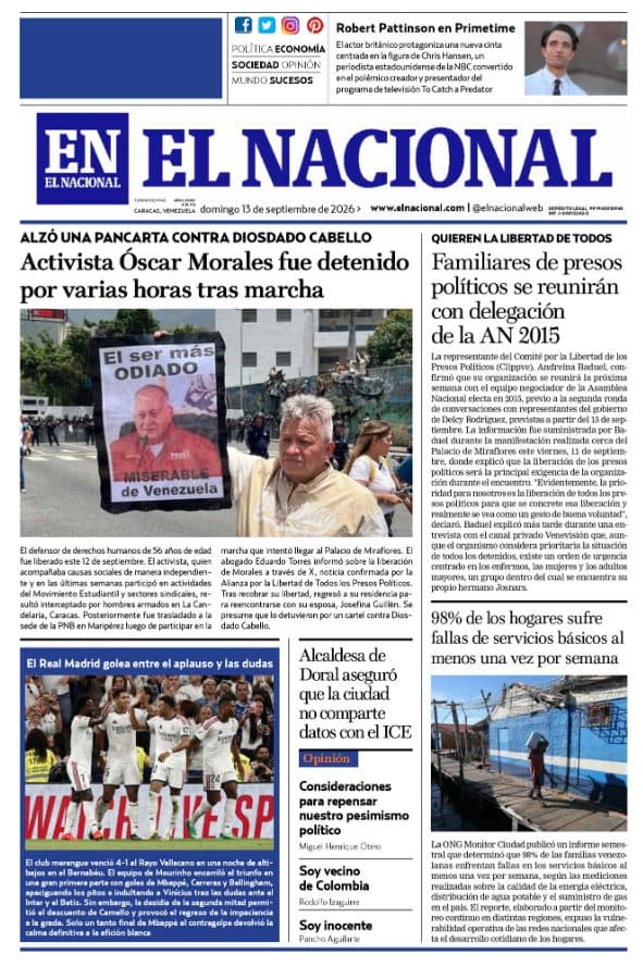 Lo Que Traen las Portadas del 13 de Septiembre en Venezuela