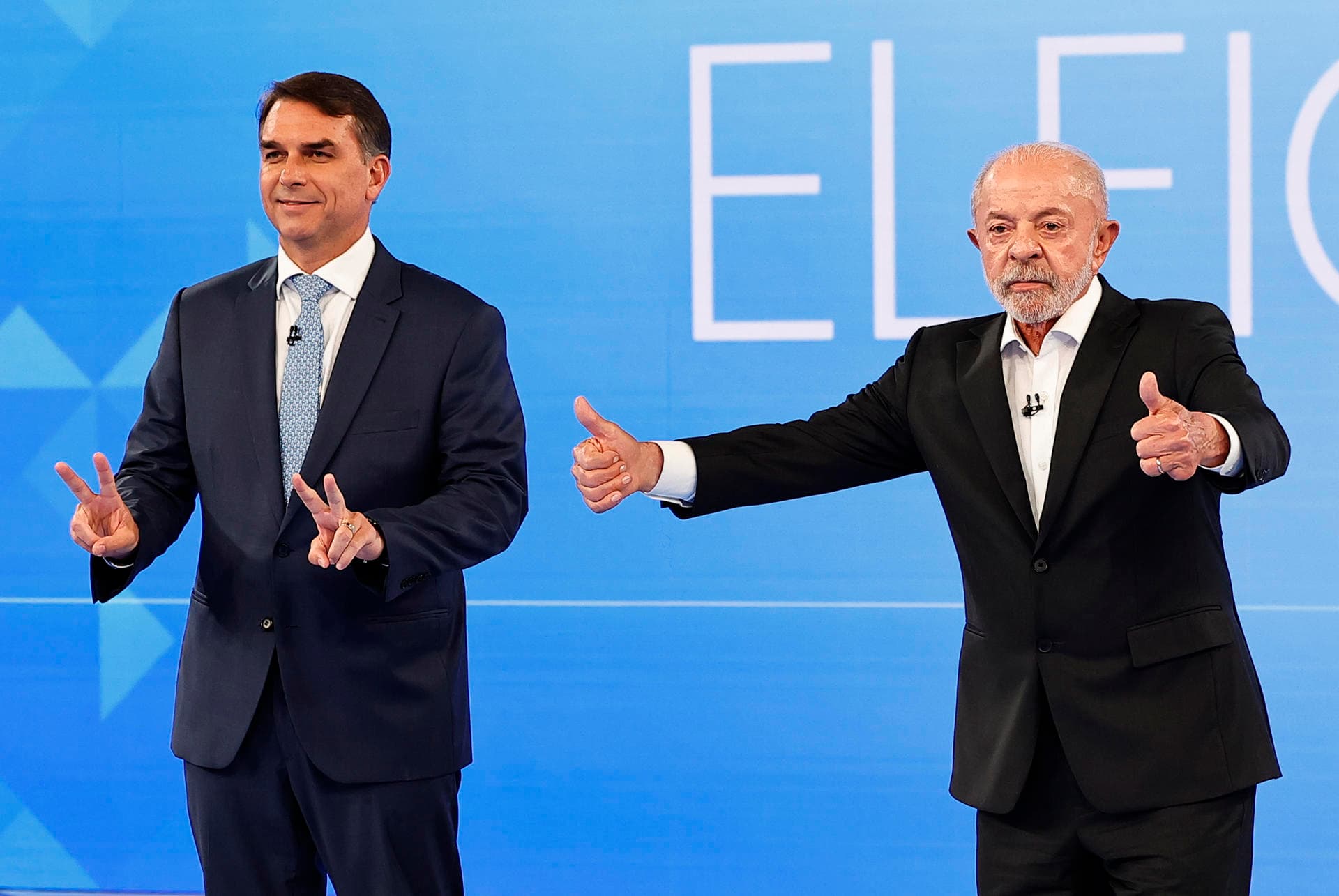 Chispas en el debate presidencial entre Flávio Bolsonaro y Luiz Inácio Lula da Silva